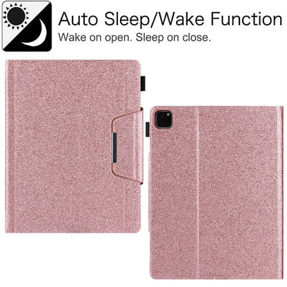 For iPad Pro 11 (2024) Case Adjustable Stand PU Leather Tablet Cover with Auto Wake  /  Sleep