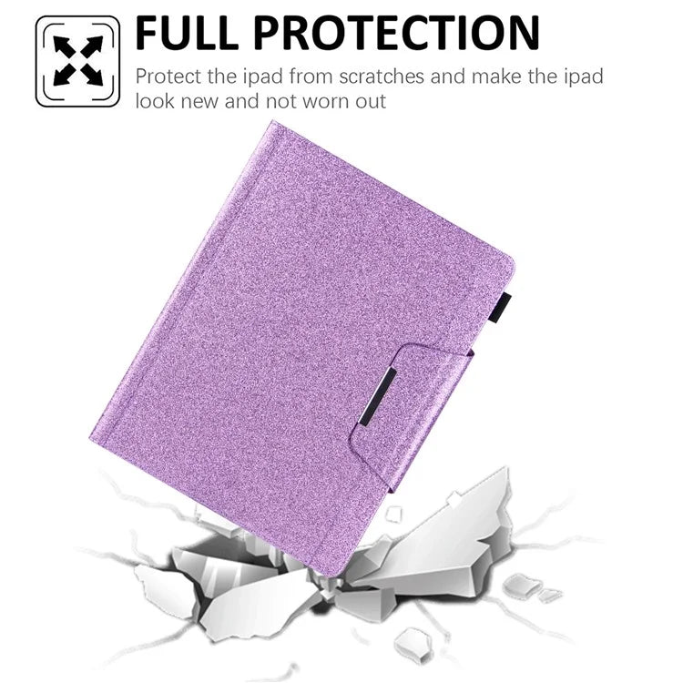 For iPad Pro 11 (2024) Case Adjustable Stand PU Leather Tablet Cover with Auto Wake  /  Sleep