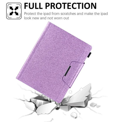 For iPad Pro 11 (2024) Case Adjustable Stand PU Leather Tablet Cover with Auto Wake  /  Sleep
