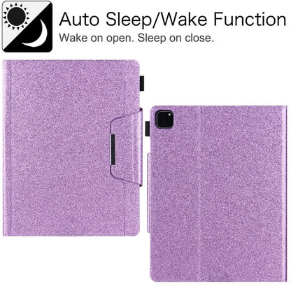 For iPad Pro 11 (2024) Case Adjustable Stand PU Leather Tablet Cover with Auto Wake  /  Sleep