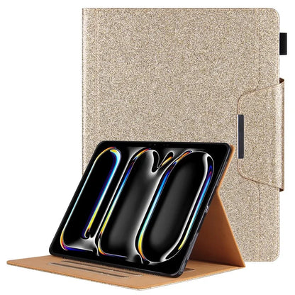 For iPad Pro 11 (2024) Case Adjustable Stand PU Leather Tablet Cover with Auto Wake  /  Sleep