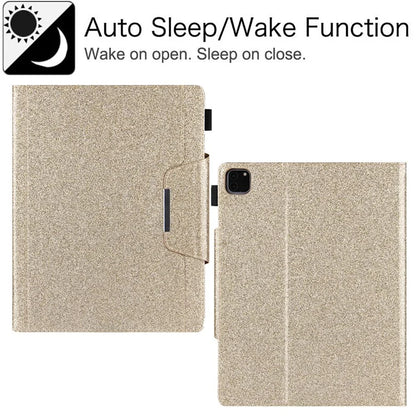 For iPad Pro 11 (2024) Case Adjustable Stand PU Leather Tablet Cover with Auto Wake  /  Sleep