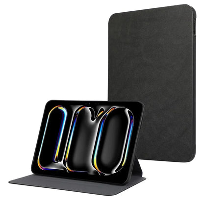 For iPad Pro 11 (2024) Case Folding Stand PU Leather + TPU Tablet Cover