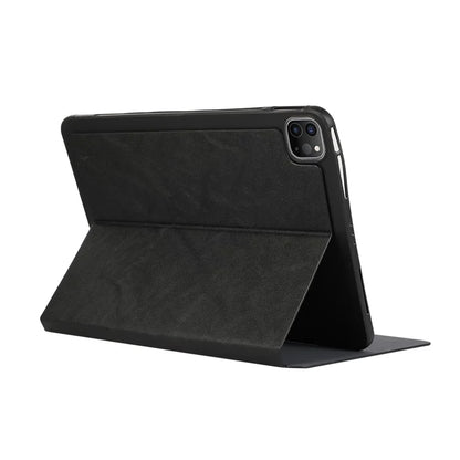 For iPad Pro 11 (2024) Case Folding Stand PU Leather + TPU Tablet Cover