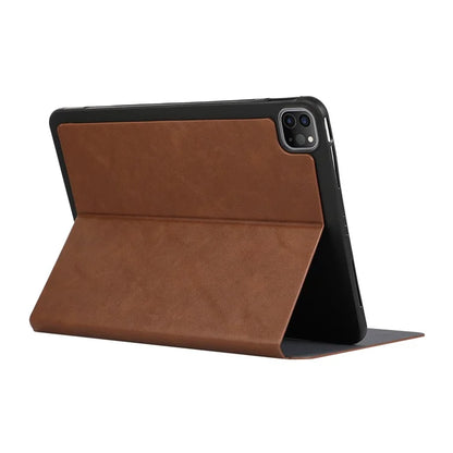 For iPad Pro 11 (2024) Case Folding Stand PU Leather + TPU Tablet Cover