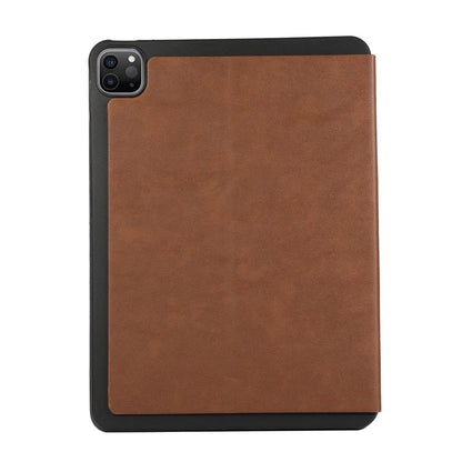 For iPad Pro 11 (2024) Case Folding Stand PU Leather + TPU Tablet Cover