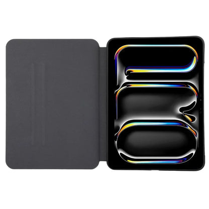 For iPad Pro 11 (2024) Case Folding Stand PU Leather + TPU Tablet Cover