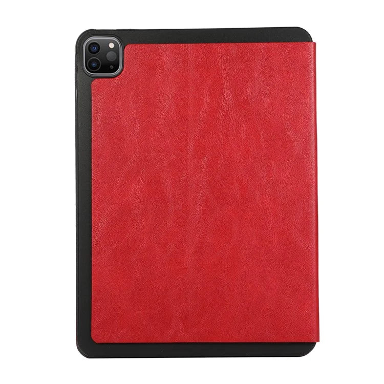For iPad Pro 11 (2024) Case Folding Stand PU Leather + TPU Tablet Cover