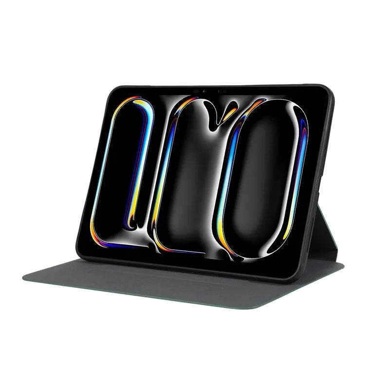For iPad Pro 11 (2024) Case Folding Stand PU Leather + TPU Tablet Cover