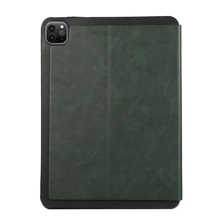 For iPad Pro 11 (2024) Case Folding Stand PU Leather + TPU Tablet Cover