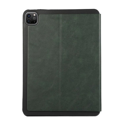 For iPad Pro 11 (2024) Case Folding Stand PU Leather + TPU Tablet Cover