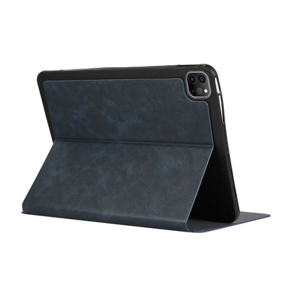 For iPad Pro 11 (2024) Case Folding Stand PU Leather + TPU Tablet Cover
