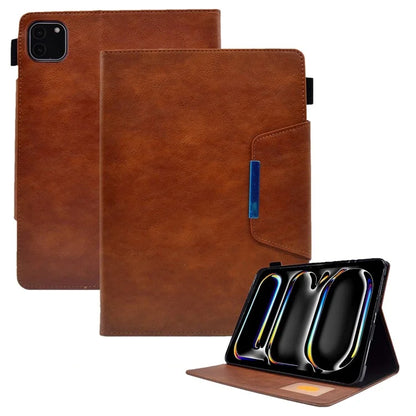 For iPad Pro 11 (2024) Case Magnetic Clasp PU Leather Smart Tablet Cover