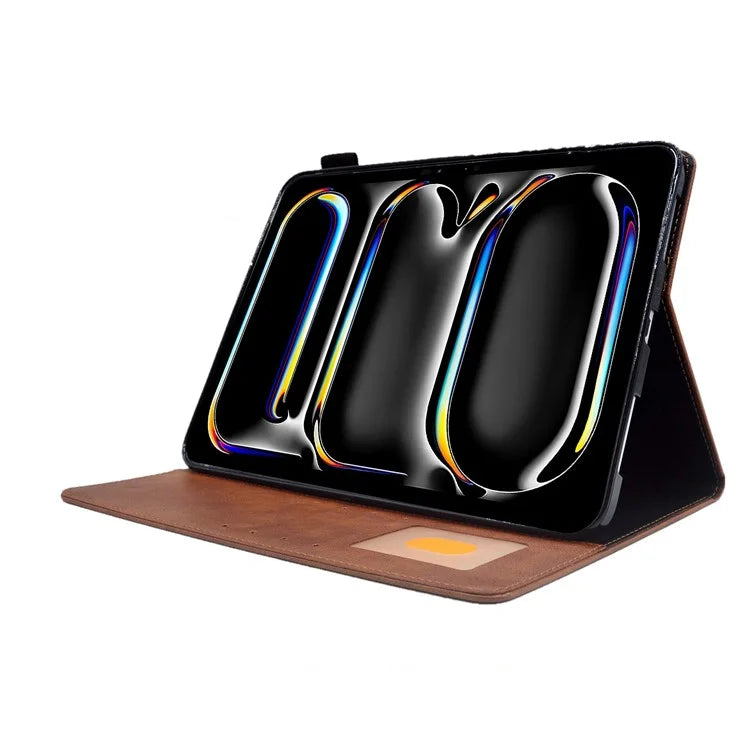 For iPad Pro 11 (2024) Case Magnetic Clasp PU Leather Smart Tablet Cover