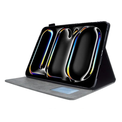 For iPad Pro 11 (2024) Case Magnetic Clasp PU Leather Smart Tablet Cover