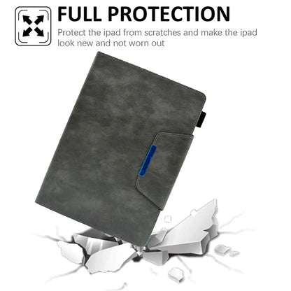 For iPad Pro 11 (2024) Case Magnetic Clasp PU Leather Smart Tablet Cover
