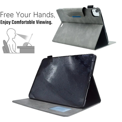 For iPad Pro 11 (2024) Case Magnetic Clasp PU Leather Smart Tablet Cover
