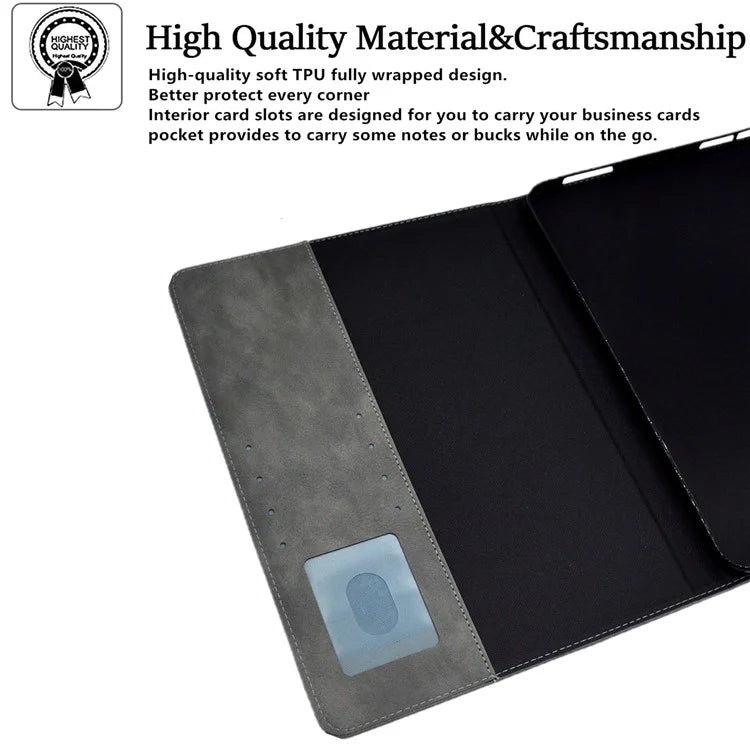 For iPad Pro 11 (2024) Case Magnetic Clasp PU Leather Smart Tablet Cover