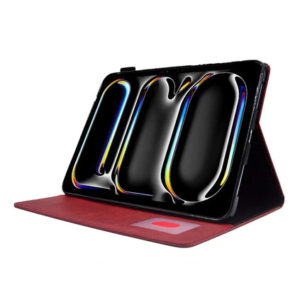 For iPad Pro 11 (2024) Case Magnetic Clasp PU Leather Smart Tablet Cover