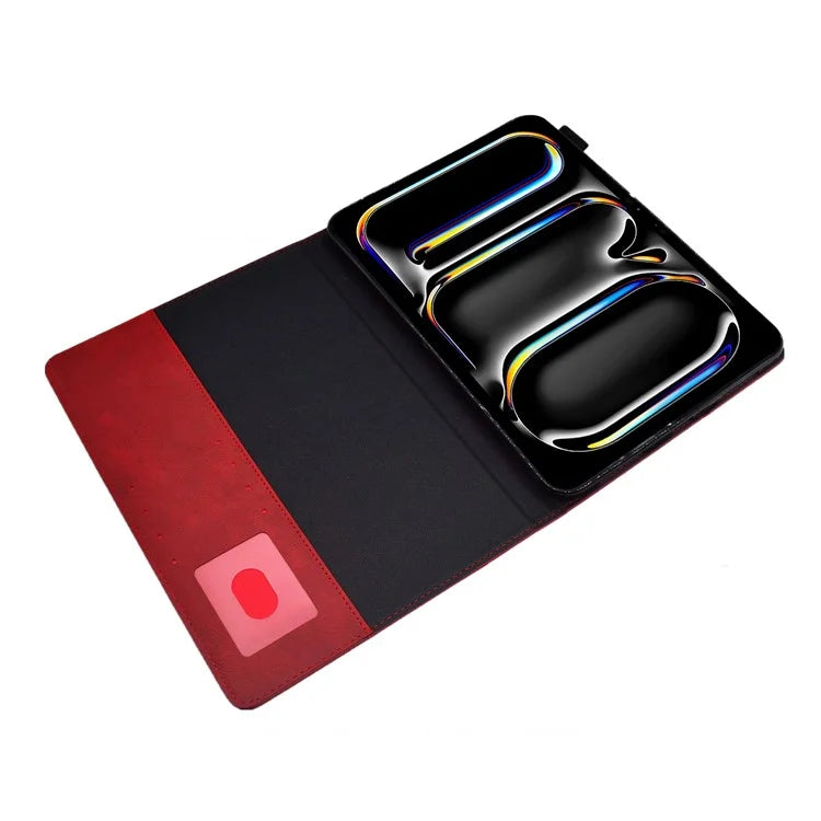 For iPad Pro 11 (2024) Case Magnetic Clasp PU Leather Smart Tablet Cover