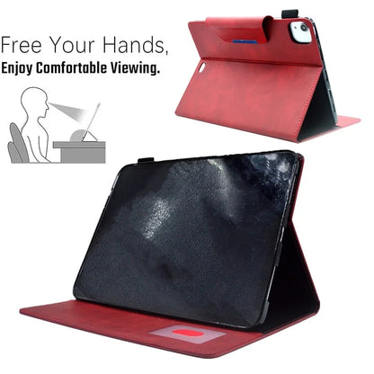 For iPad Pro 11 (2024) Case Magnetic Clasp PU Leather Smart Tablet Cover
