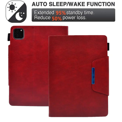 For iPad Pro 11 (2024) Case Magnetic Clasp PU Leather Smart Tablet Cover