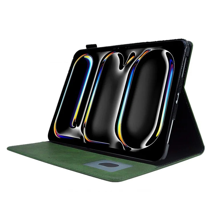 For iPad Pro 11 (2024) Case Magnetic Clasp PU Leather Smart Tablet Cover