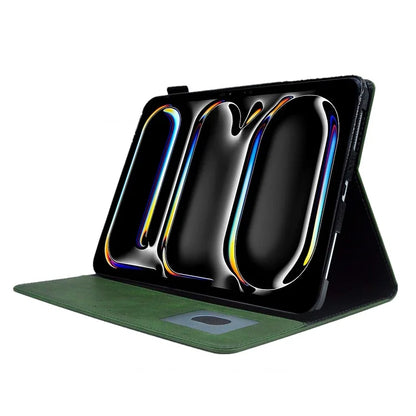 For iPad Pro 11 (2024) Case Magnetic Clasp PU Leather Smart Tablet Cover