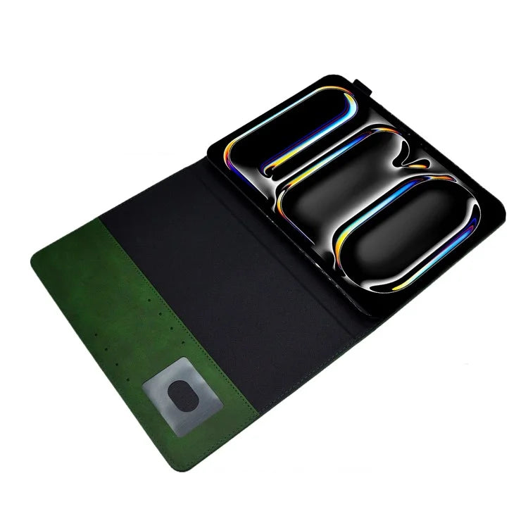 For iPad Pro 11 (2024) Case Magnetic Clasp PU Leather Smart Tablet Cover