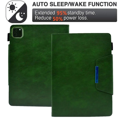 For iPad Pro 11 (2024) Case Magnetic Clasp PU Leather Smart Tablet Cover