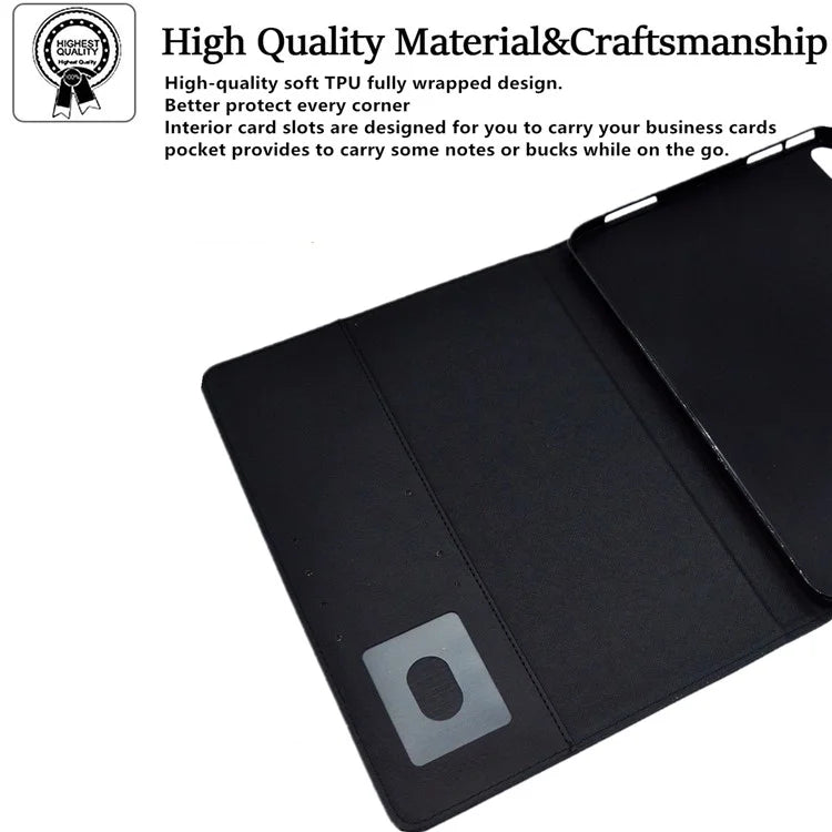 For iPad Pro 11 (2024) Case Magnetic Clasp PU Leather Smart Tablet Cover