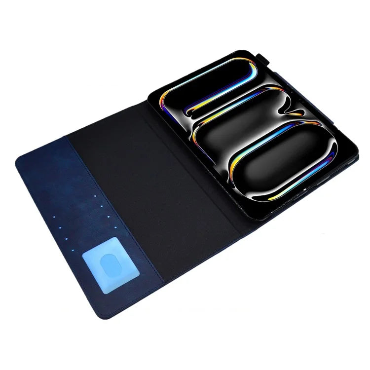 For iPad Pro 11 (2024) Case Magnetic Clasp PU Leather Smart Tablet Cover