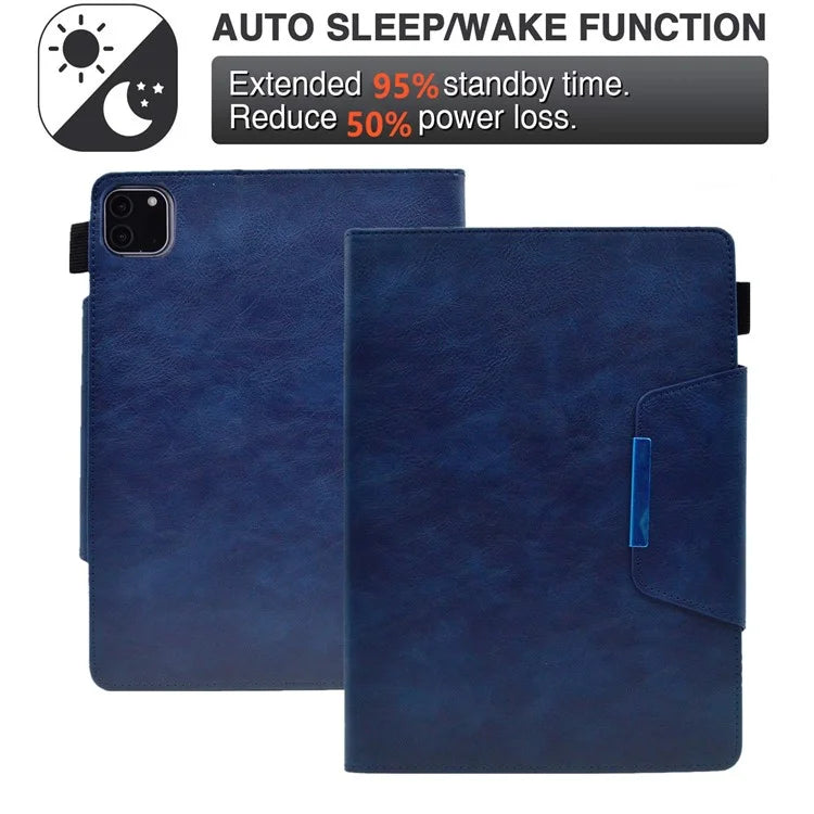 For iPad Pro 11 (2024) Case Magnetic Clasp PU Leather Smart Tablet Cover