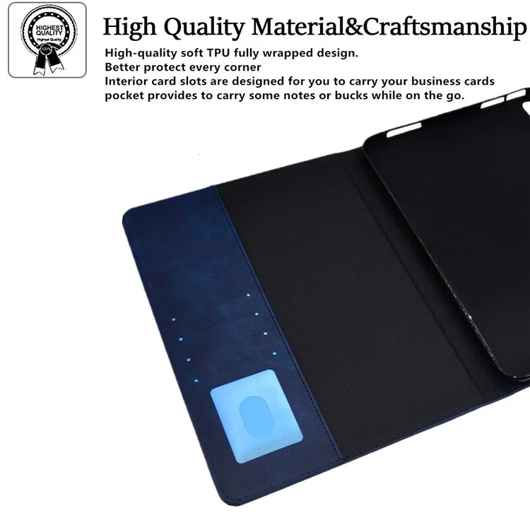 For iPad Pro 11 (2024) Case Magnetic Clasp PU Leather Smart Tablet Cover
