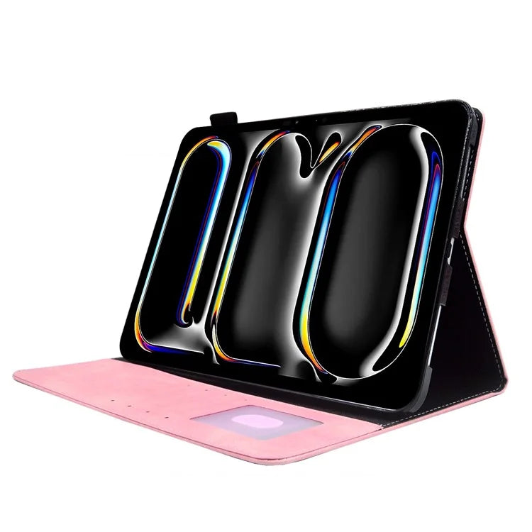 For iPad Pro 11 (2024) Case Magnetic Clasp PU Leather Smart Tablet Cover
