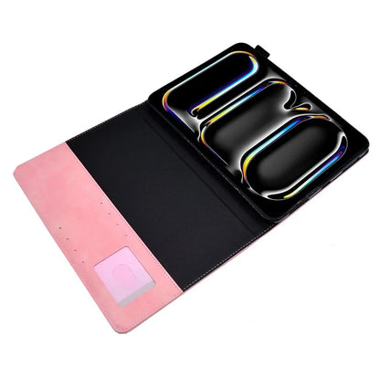 For iPad Pro 11 (2024) Case Magnetic Clasp PU Leather Smart Tablet Cover