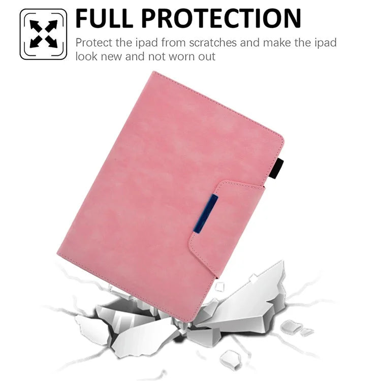 For iPad Pro 11 (2024) Case Magnetic Clasp PU Leather Smart Tablet Cover