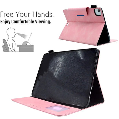 For iPad Pro 11 (2024) Case Magnetic Clasp PU Leather Smart Tablet Cover