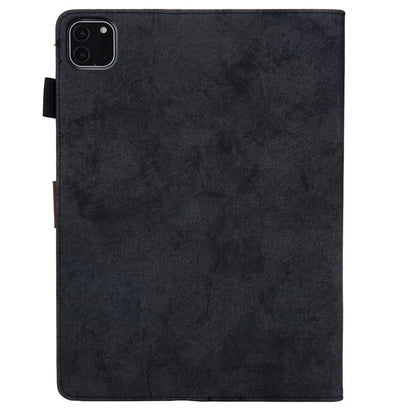 For iPad Pro 11 (2024) Case Cloth Texture PU Leather Tablet Cover with Auto Wake / Sleep