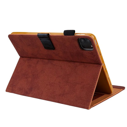 For iPad Pro 11 (2024) Case Cloth Texture PU Leather Tablet Cover with Auto Wake / Sleep