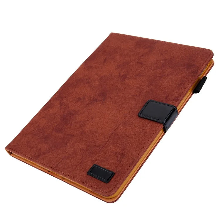 For iPad Pro 11 (2024) Case Cloth Texture PU Leather Tablet Cover with Auto Wake / Sleep