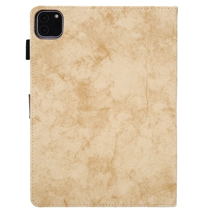 For iPad Pro 11 (2024) Case Cloth Texture PU Leather Tablet Cover with Auto Wake / Sleep