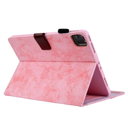 For iPad Pro 11 (2024) Case Cloth Texture PU Leather Tablet Cover with Auto Wake / Sleep