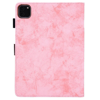 For iPad Pro 11 (2024) Case Cloth Texture PU Leather Tablet Cover with Auto Wake / Sleep