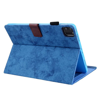 For iPad Pro 11 (2024) Case Cloth Texture PU Leather Tablet Cover with Auto Wake / Sleep