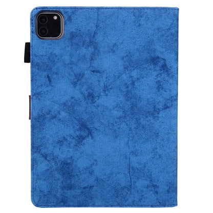 For iPad Pro 11 (2024) Case Cloth Texture PU Leather Tablet Cover with Auto Wake / Sleep