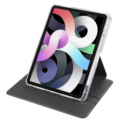 For iPad Air 11 (2024) Case Rotating Stand Leather+Clear TPU Detachable Tablet Cover