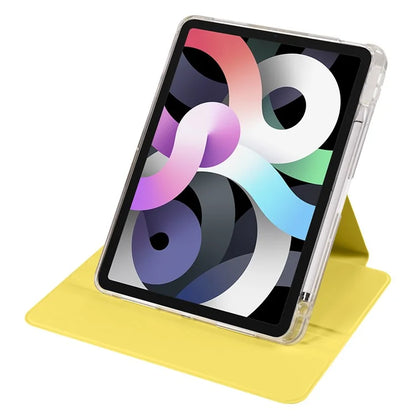 For iPad Air 11 (2024) Case Rotating Stand Leather+Clear TPU Detachable Tablet Cover