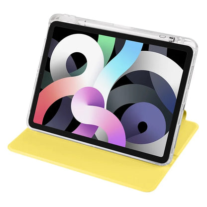 For iPad Air 11 (2024) Case Rotating Stand Leather+Clear TPU Detachable Tablet Cover