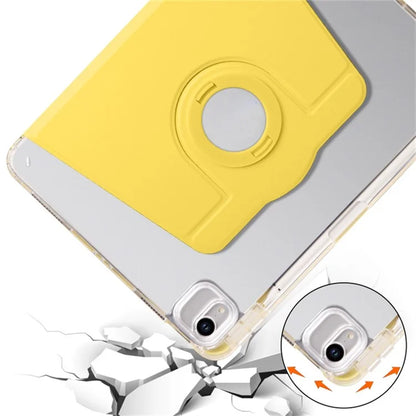 For iPad Pro 11 (2024) Clear Case Rotary Stand Detachable PU Leather TPU Tablet Cover